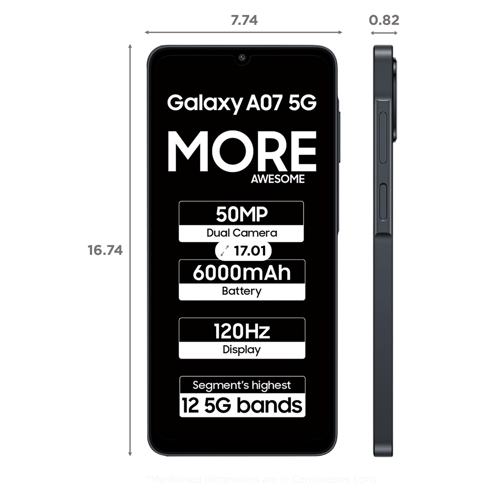 Buy SAMSUNG Galaxy A07 5G (4GB RAM, 128GB, Black) Online - Croma